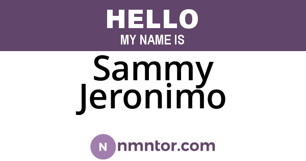 Sammy Jeronimo
