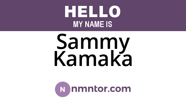 Sammy Kamaka