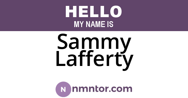 Sammy Lafferty
