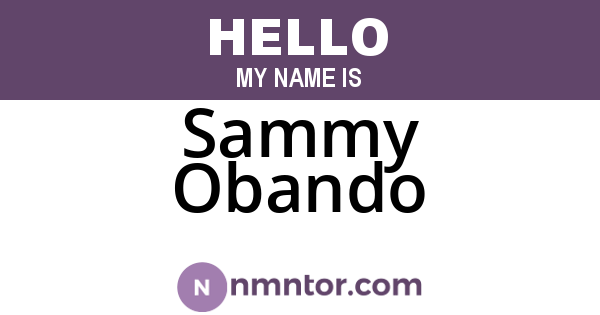 Sammy Obando