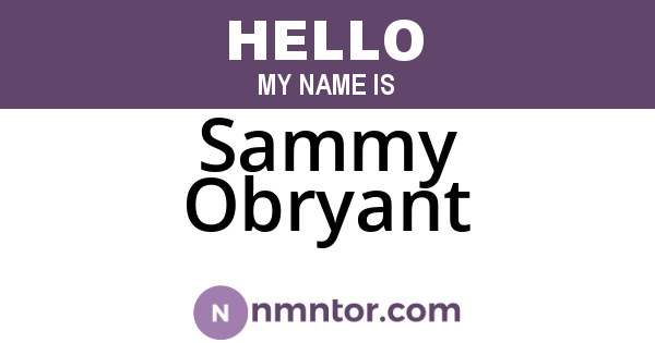 Sammy Obryant