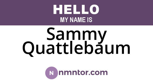 Sammy Quattlebaum