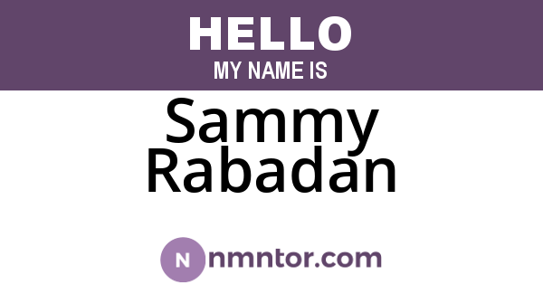 Sammy Rabadan