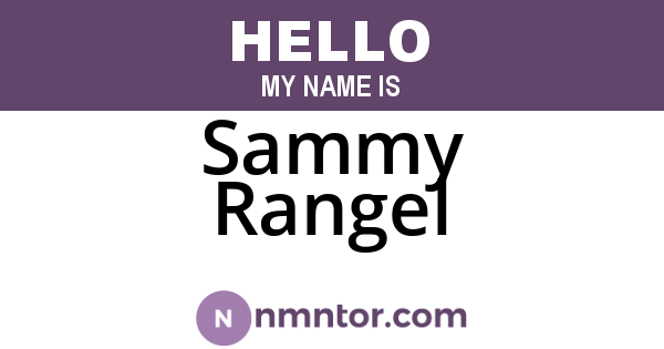 Sammy Rangel