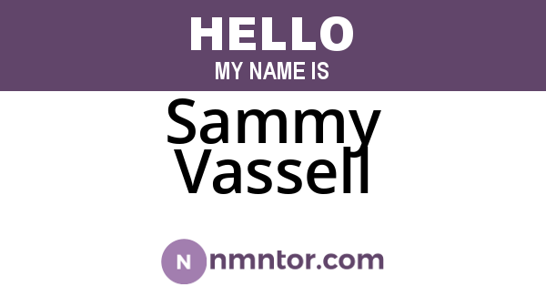 Sammy Vassell