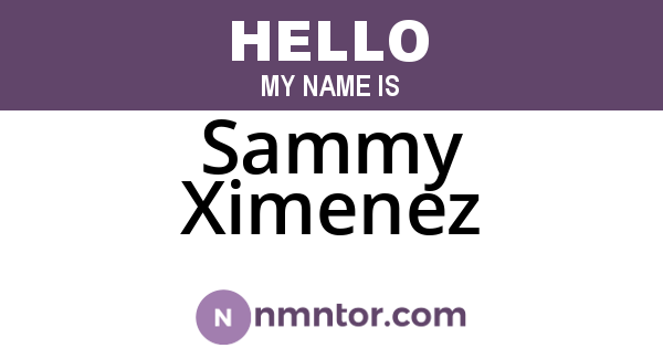 Sammy Ximenez