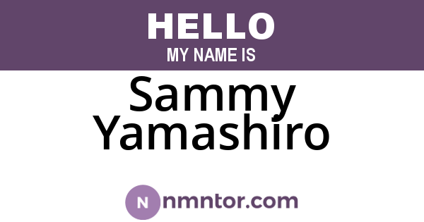 Sammy Yamashiro