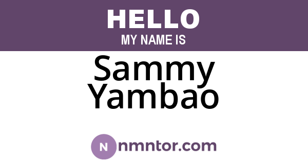 Sammy Yambao