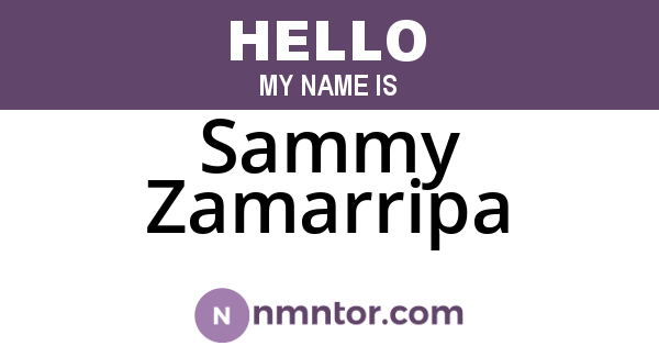 Sammy Zamarripa