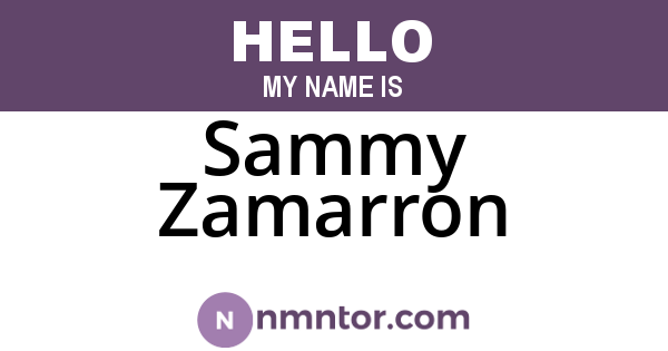 Sammy Zamarron