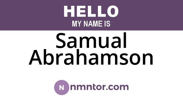 Samual Abrahamson