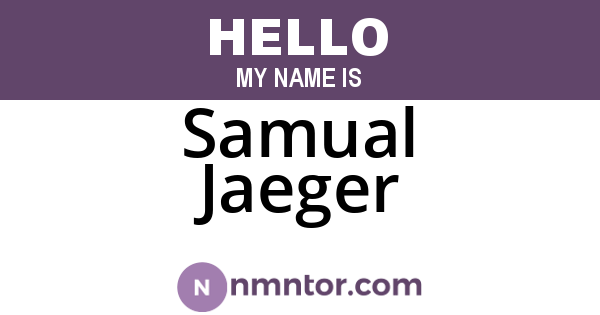 Samual Jaeger