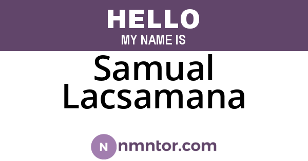 Samual Lacsamana