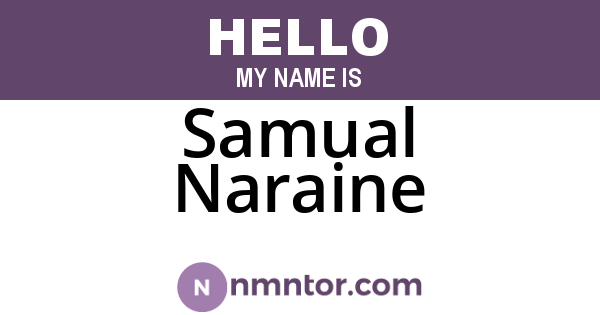 Samual Naraine
