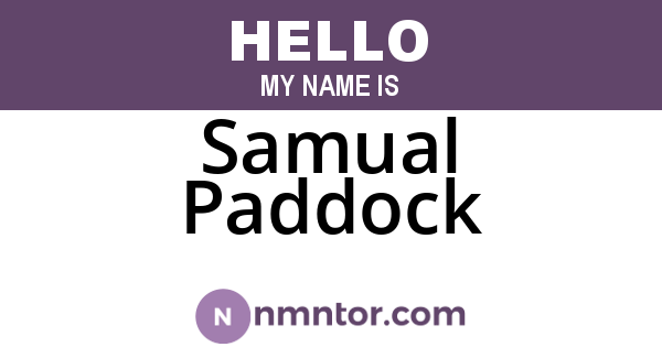 Samual Paddock