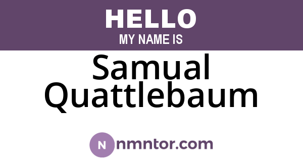 Samual Quattlebaum