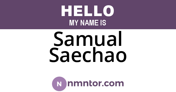 Samual Saechao