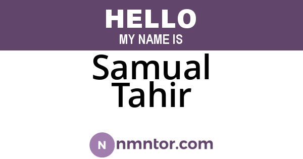Samual Tahir