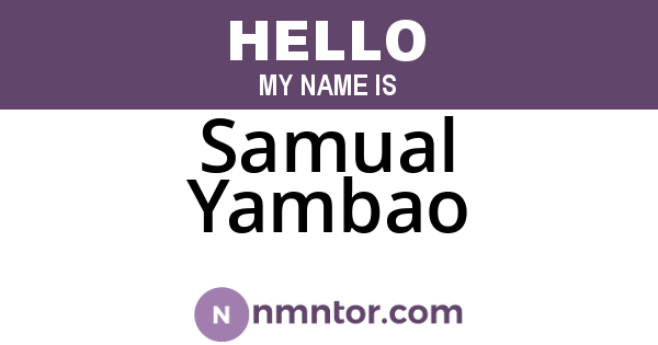 Samual Yambao