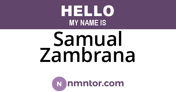 Samual Zambrana