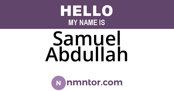 Samuel Abdullah