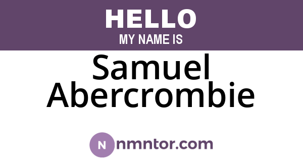 Samuel Abercrombie