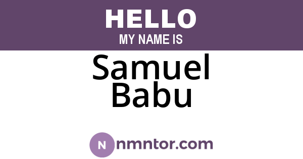 Samuel Babu