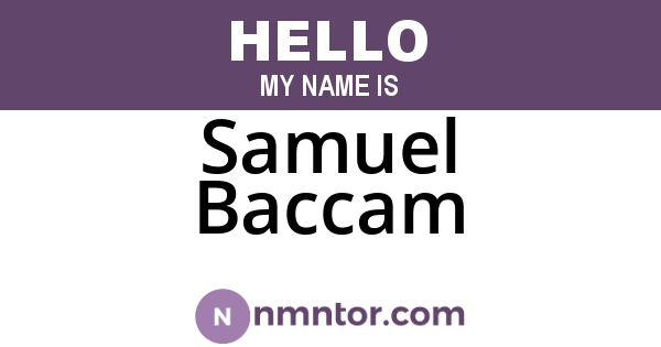 Samuel Baccam