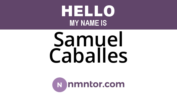 Samuel Caballes