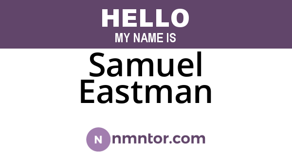 Samuel Eastman