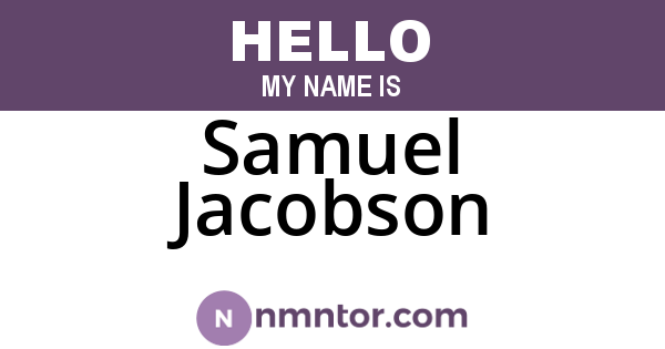 Samuel Jacobson