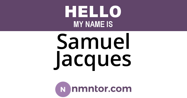 Samuel Jacques
