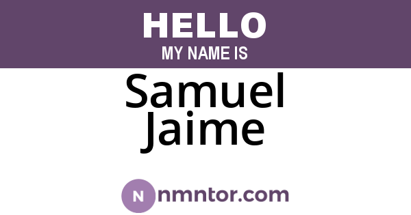 Samuel Jaime