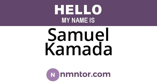 Samuel Kamada