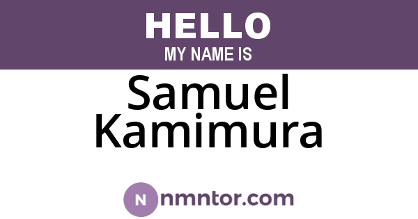 Samuel Kamimura