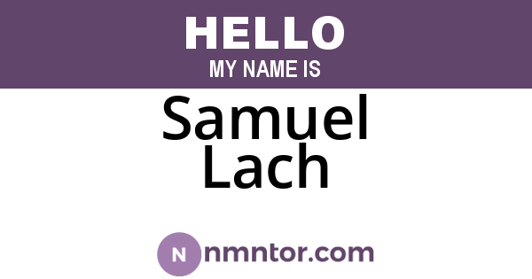 Samuel Lach