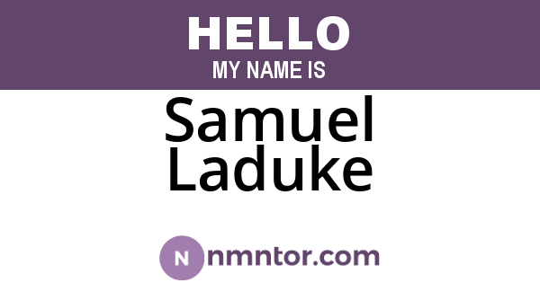 Samuel Laduke