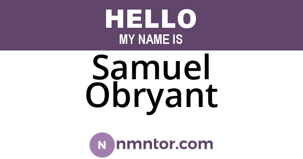 Samuel Obryant