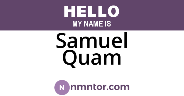 Samuel Quam