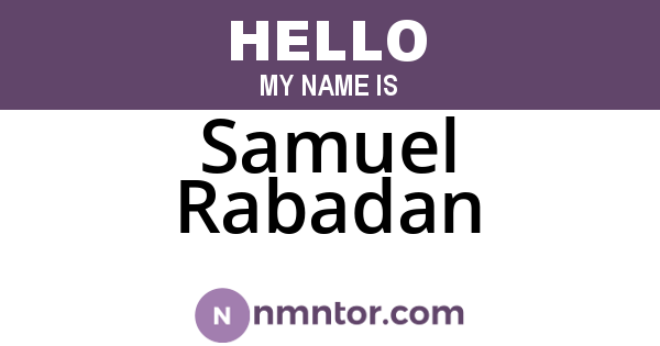 Samuel Rabadan