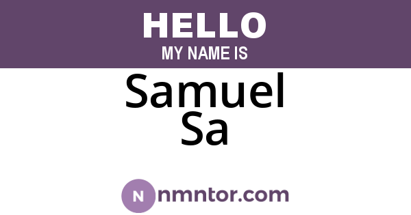 Samuel Sa