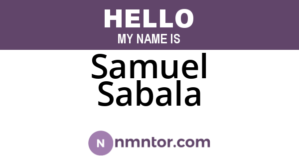 Samuel Sabala