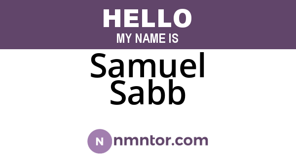 Samuel Sabb