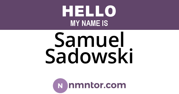 Samuel Sadowski