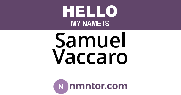 Samuel Vaccaro