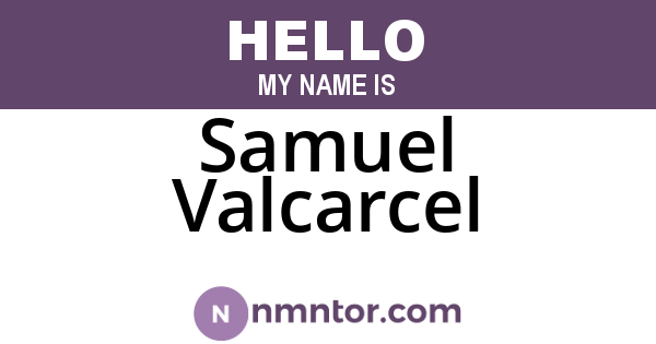Samuel Valcarcel