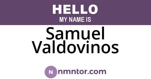 Samuel Valdovinos