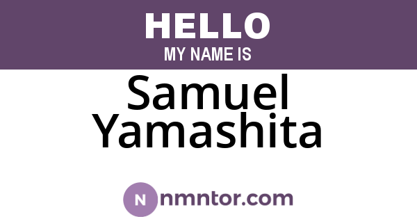 Samuel Yamashita