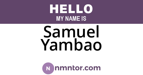 Samuel Yambao