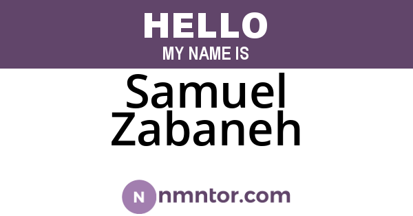 Samuel Zabaneh